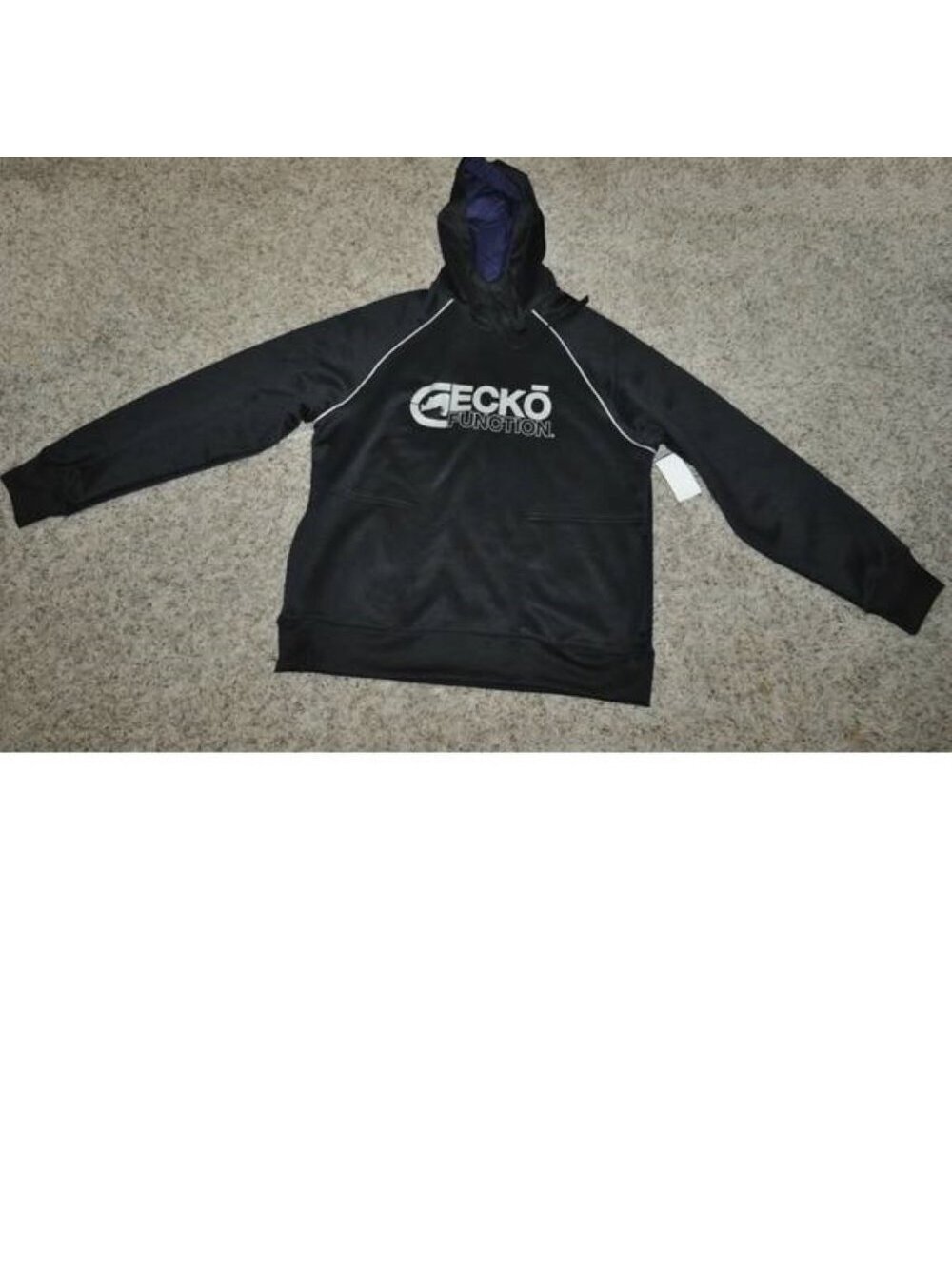 Ecko Function Sweatshirt M Mens Black Long Sleeve Hooded Fleece Lined Hoodie